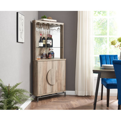 Armoire de bar d'angle