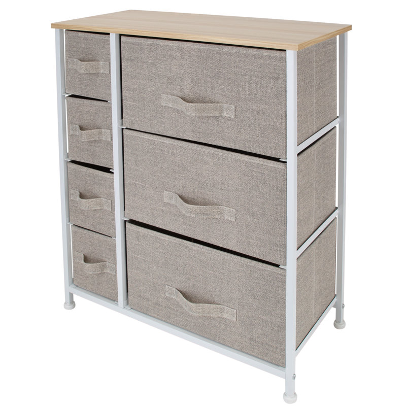Commode 7 tiroirs , Beige