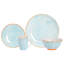 Nicola Spring 24 Piece Hand-Printed Dinner Set - Blue