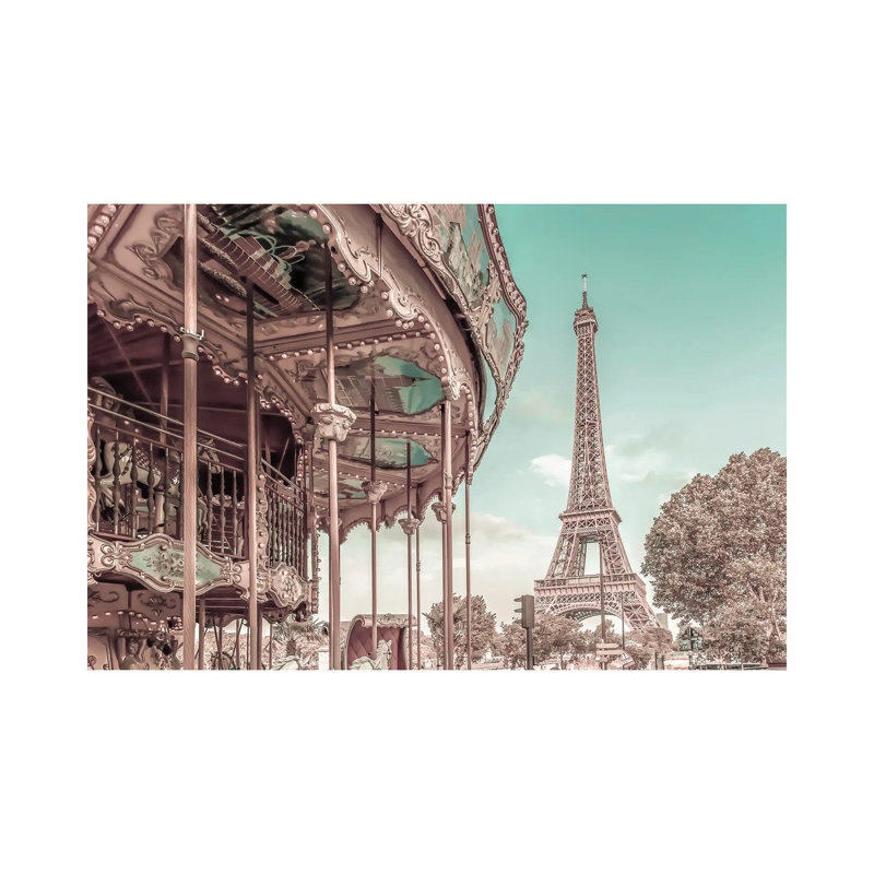 Typical Paris | Urban Vintage Style 1 Piece Wrapped Canvas Wall Art, 20.32 cm H x 30.48 cm W