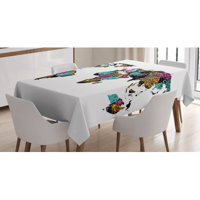World Map Tablecloth