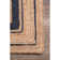 Speight Coastal Braided Power Loom Jute Brown/Navy Bordered Rug