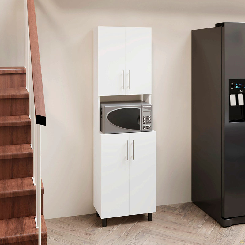 Kitchen Pantry, 4 Doors, 4 Shelves