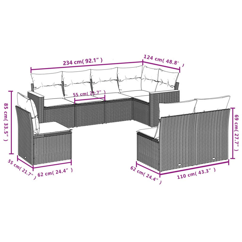  Garden Sofa Set Beige
