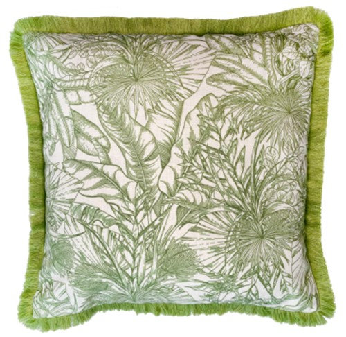 Alexxander Abstract Green Sqaure Cushion
