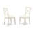 6 Piece Dining Table Set Contains a Rectangle Wooden Table and 4 Faux Leather Dining Room Chairs with a Bench, 36x60 Inch, Linen White-559805372-618239778-618239806