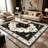 Black Europeanarea rugs for Living Room, Soft and Comfortable, Suitable for all seasons, easy to maintain, machine washable Indoor floor mat, Under Table Farmhouse suitable for Bedroom, Dining Room, Study, Patio, Balcony, Home Decor-2034489928-2036038532