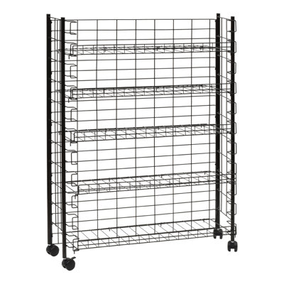 36" W X 47" H - Mobile 5-Shelf Merchandise Rack With Adjustable Shelves