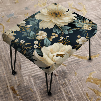 Contemporary Motifs Victorian Pattern V - Floral Rectangle Ottoman