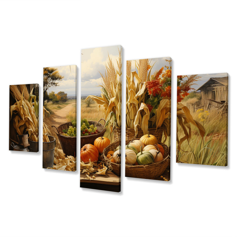 «African Harvest Abundance III» sur toile, reproduction de 5 pièces