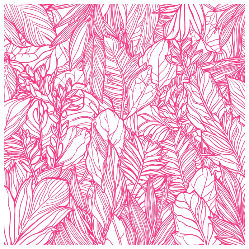 «Pink Leaf», toile tendue sur toile tendue dans de nombreuses tailles, 12 x 12 pouces