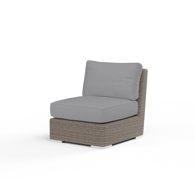 Chaise de patio avec coussin de soleil Nassau, Toile granite Sunbrella®