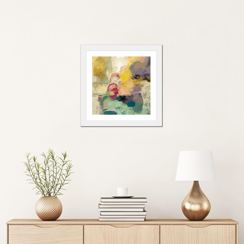Mid Mid Mood par Silvia Vassileva - impression, H 16 po x l 16 po x P 1 po, Blanc, White Framed Paper