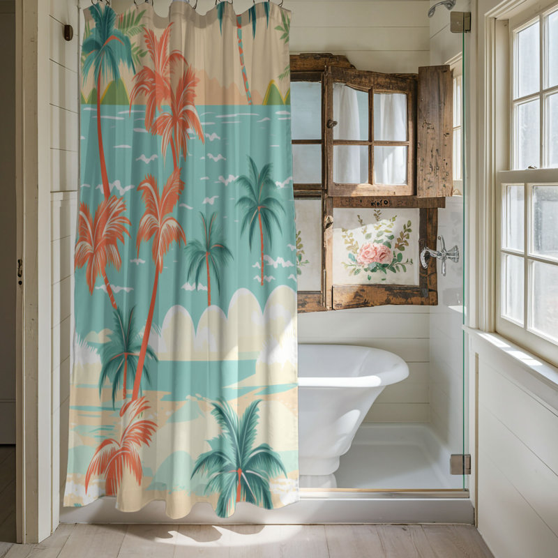 Sanctuary - Rideau de douche Premium, H 74 po x l 71 po