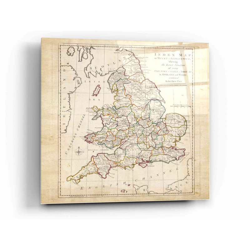 'Antique Map of Tuscany' by Unknown Acrylic Glass Wall Art