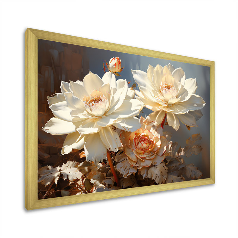«Succulent Farmhouse Still Life» sur toile, H 30 po x l 40 po x P 1,5 po, Encadrement doré