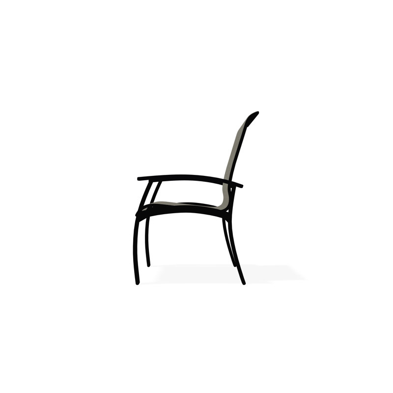 Belle Isle Outdoor Dining Chair, Black, Ella