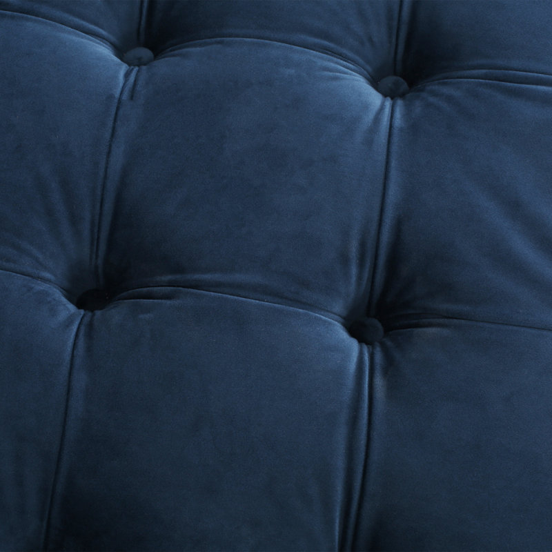 Table ronde avec repose-pieds et repose-pieds, Bleu