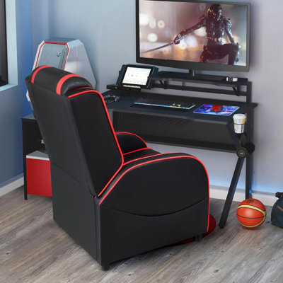 Devoko Massage Gaming Recliner Chair PU Leather Home Theatre Seating Single Modern Living Room Sofa Recliners
