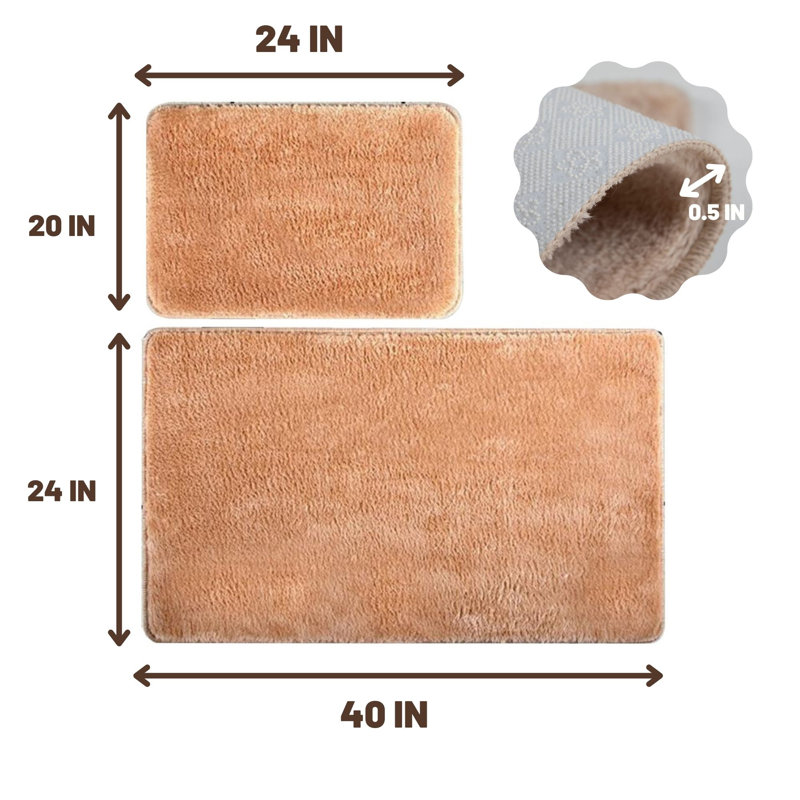 Ensemble de tapis de bain moelleux