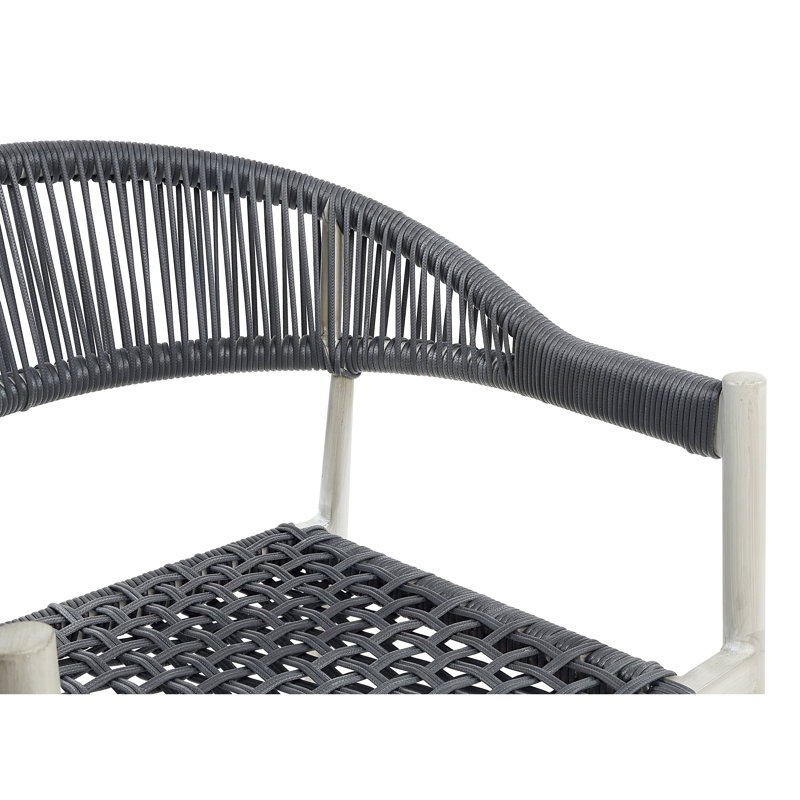 Fauteuils d'extérieur en osier de largeur 22 po Demica, Gris clair / gris foncé