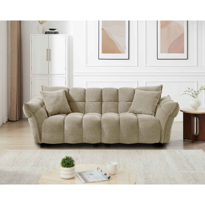 93.7" W Upholstered Modular Sofa