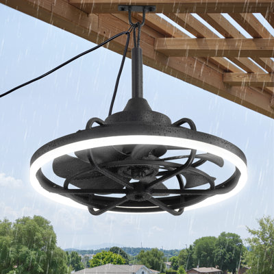 Ventilateurs de plafond extérieurs enfichables et imperméables avec lumière et télécommande Cissline
