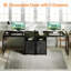Metal Base Computer Desk with Power Outlet-402340378