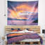 Tapisserie paysage coucher de soleil panoramique sur mer-28509494