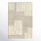Roma Striped Hand Tufted Wool Area Rug in Gray