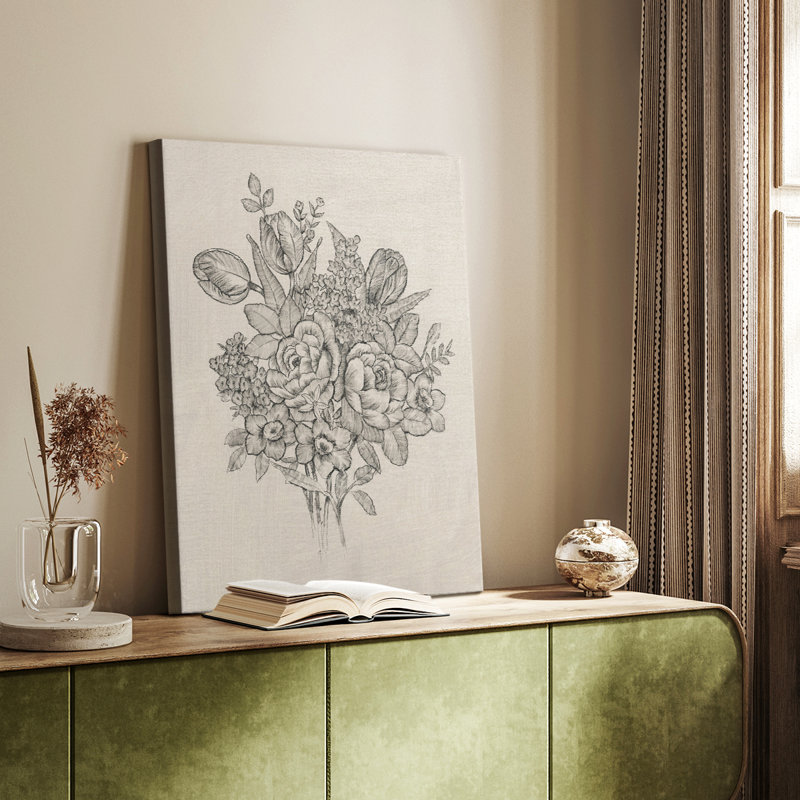 Bouquet de fleurs II - galerie Cavas sur mesure, H 18 po x l 12 po