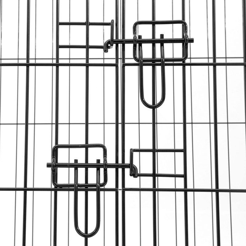 Medium Black Wire Dog Crate with Sliding Doors