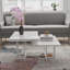 Table basse avec plateau en faux marbre
