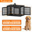 Meuble de rangement robuste pour chien de 48 po pour petits, moyens et grands chiens, meuble d'intérieur rustique en bois pour chenil avec dessus imperméable, table d'appoint décorative pour animal de compagnie (noir)-1681125827-1681125836