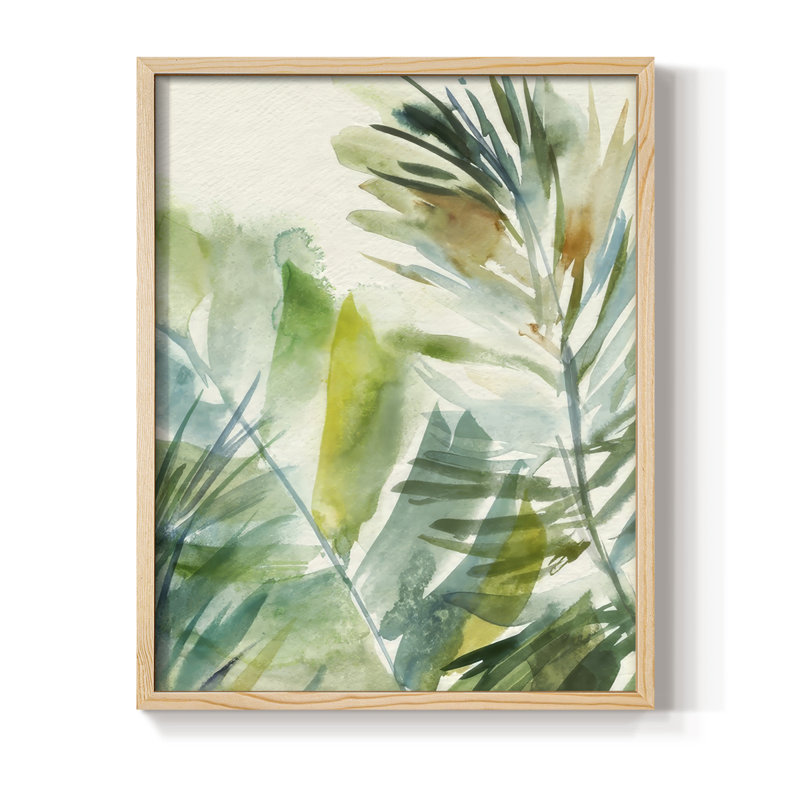 «Paradise Memory I», reproduction encadrée - bois massif, H 15 po x l 12 po, Naturel