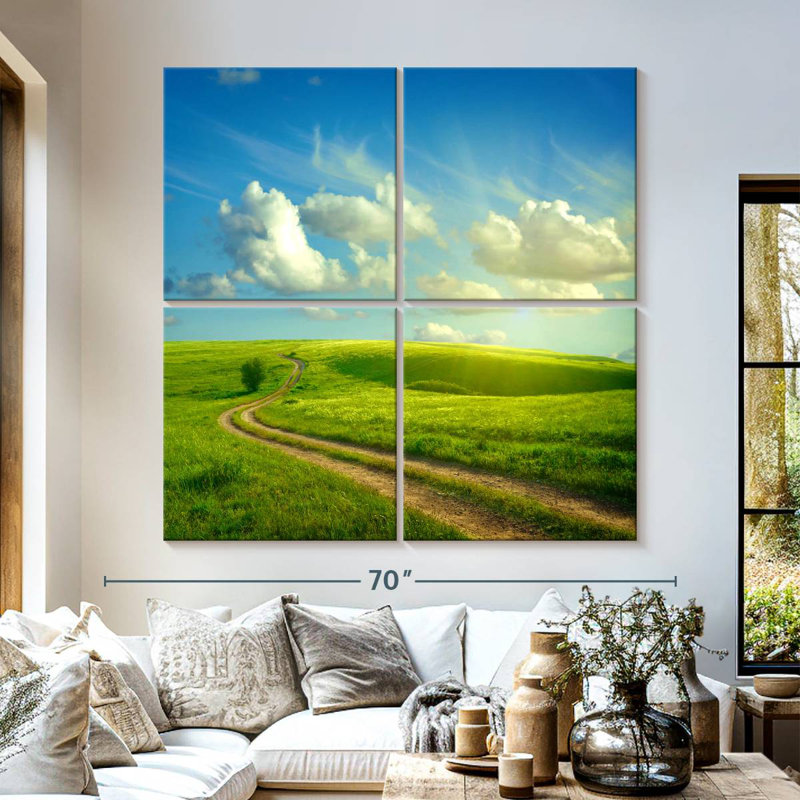 Alvord Summer Green Fields, 57" H x 57" W