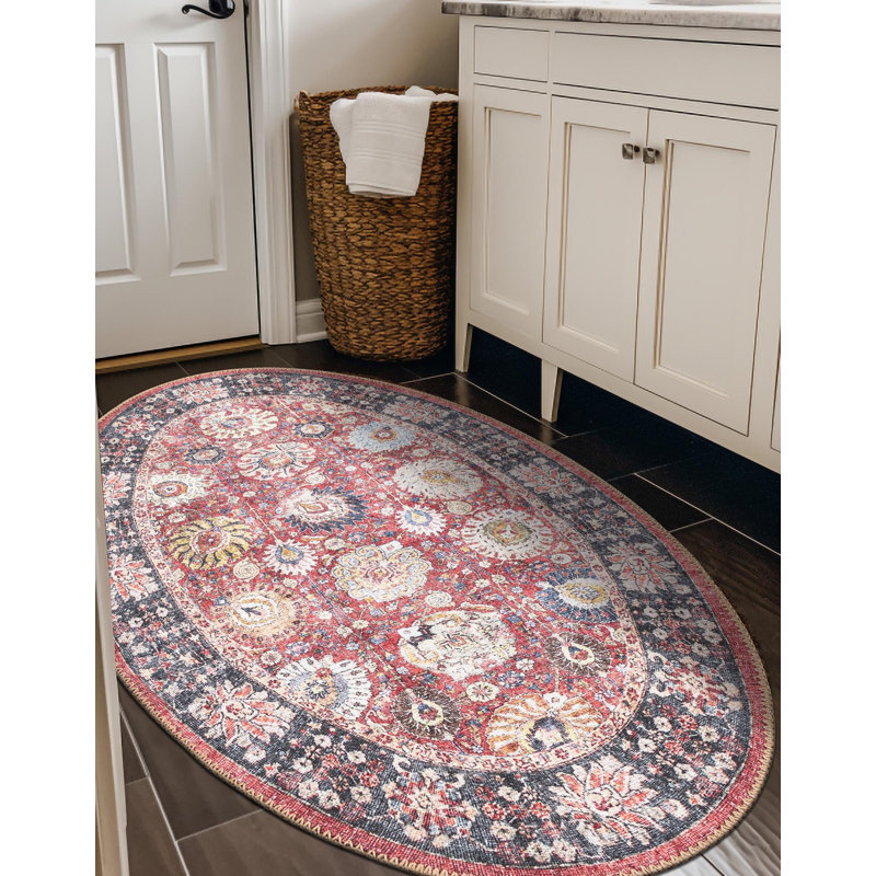 Bungalow Rose Miriam Timeless Rug, Ovale 2 pi x 3 pi 1 po