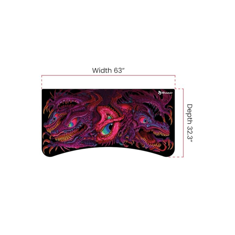 Tapis de souris sur toute la surface, interchangeable, résistant à l'eau et lavable avec bords cousus Arena - Chaos rampant