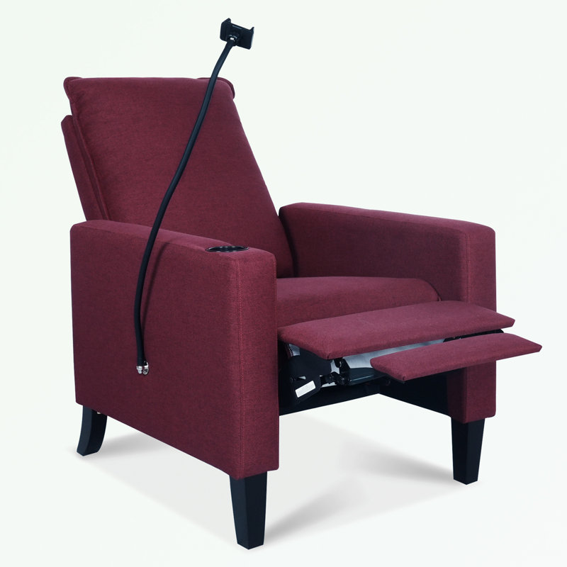 Fauteuil inclinable Ravaughn, Polyester rouge