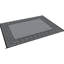 Tapis de pique-nique réversible, extérieur en plastique imperméable 9 pi x 12 pi, bordure noire et grise, pour cour, terrasse, plage, tapis d'extérieur de camping, 12 pi, camping, pique-nique, bordure