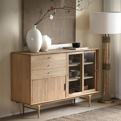Vitrine antique couleur bois naturel