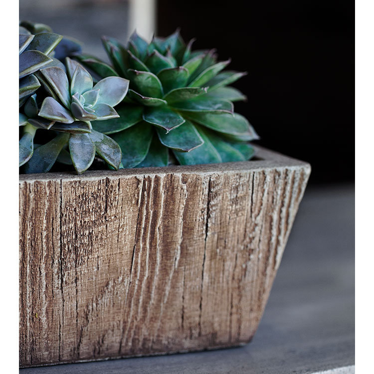 Barn Board Handmade Planter Box, Brownstone