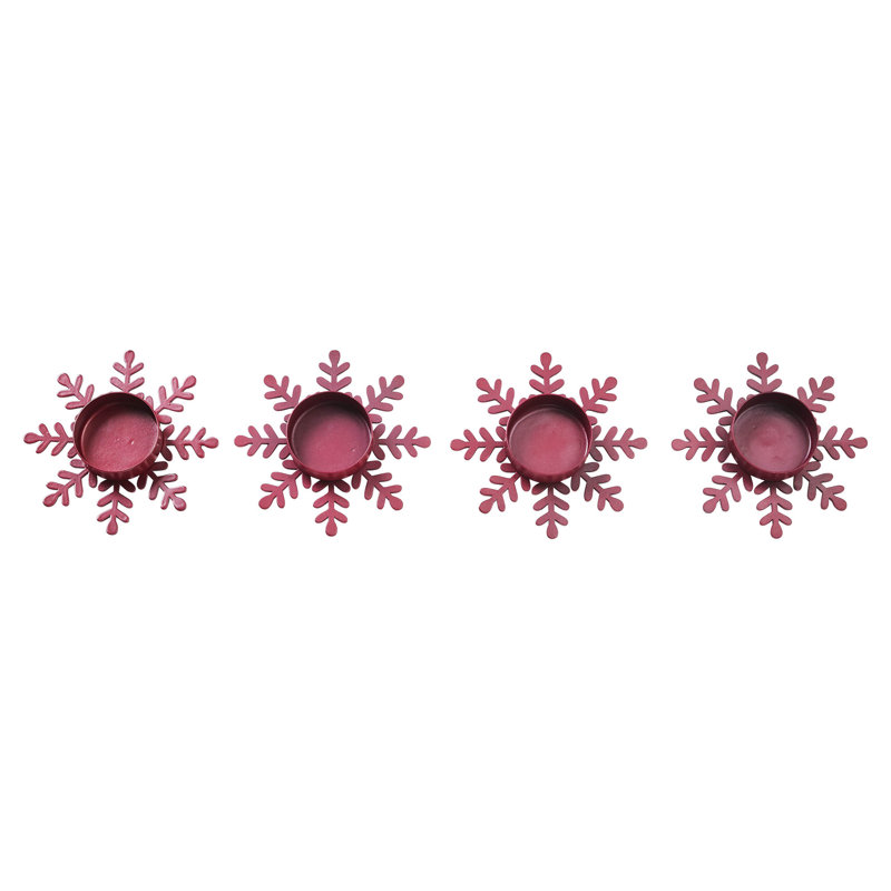 Ensemble de 4 flocons de neige Festive Finds, Bourgogne