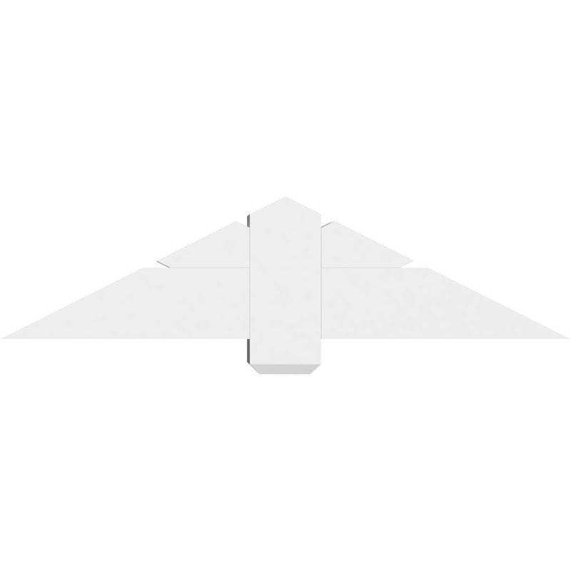 Support de pignon en PVC de qualité architecturale Kennewick, H 12 po x l 48 po (pas: 6/12), P 6 po x F 6 po