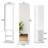 360° Rotating 66"X17.8" Multifunctional Full Length Mirror With Hook Storage Rack Coat Rack With Mirror Solid Wood Floor Mirror Bedroom Living Room Cloakroom Space Saving-451599010