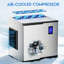 Machine à glace commerciale Coolake 450 lb / 24 h avec rangement de 350 lb, machine à glaçons autoportante en acier inoxydable refroidie à l'air, machine à glace modulaire autonettoyante à affichage à cristaux liquides pour bar, restaurant et café