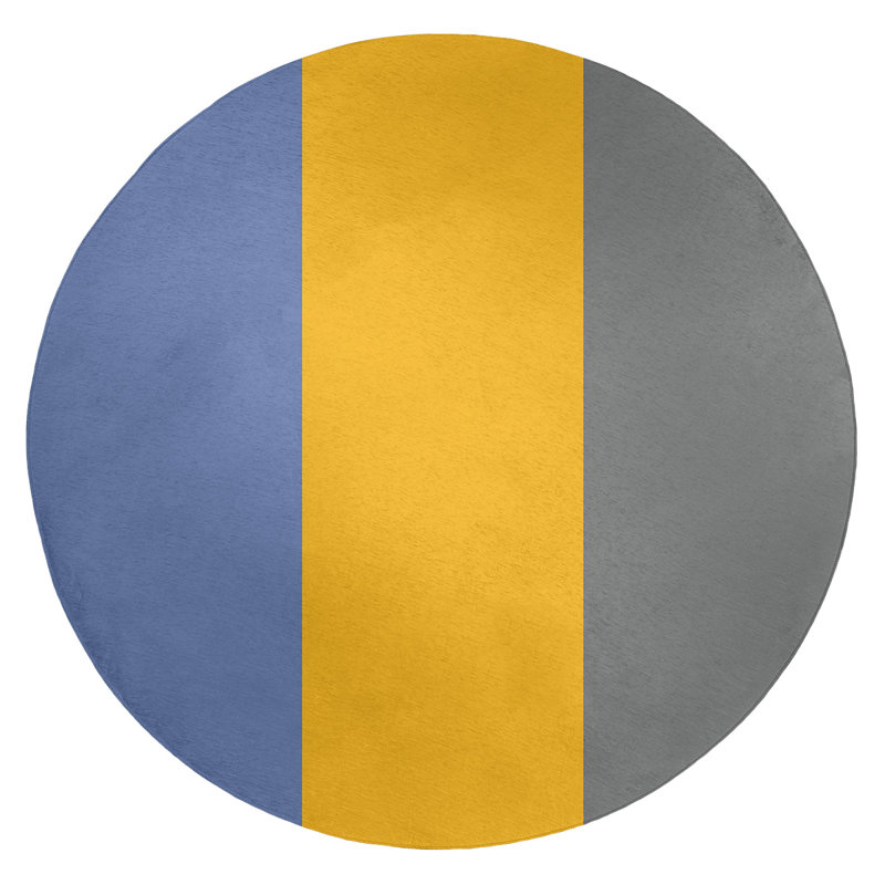 Chenille Striped Indoor Rug, Round 5'