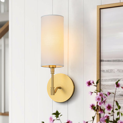 1-Light Linen Wall Sconce