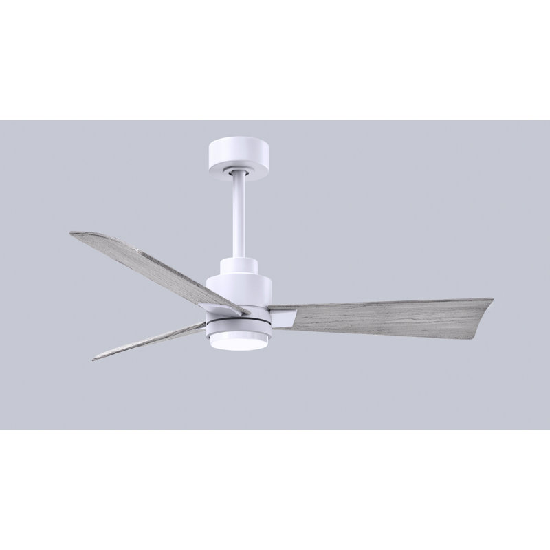 Ventilateur de plafond Alessandra, Ton bois de grange, Blanc mat, 42"