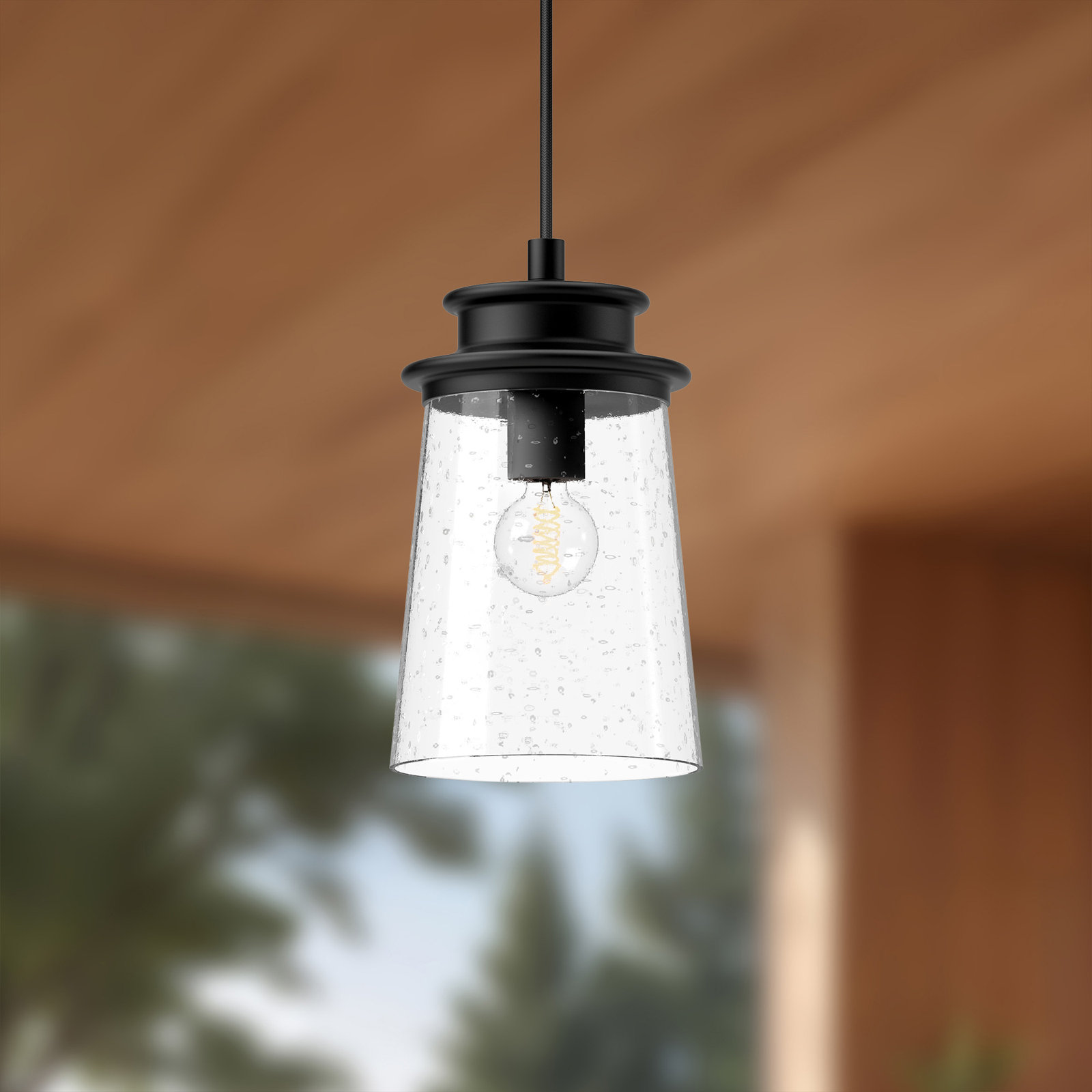 Seeded Outdoor Pendant